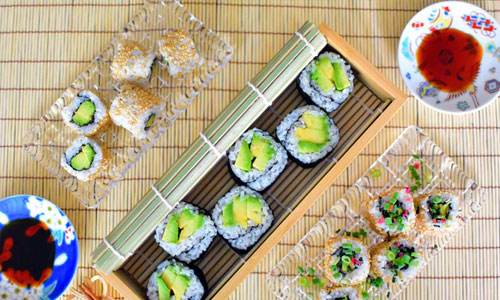 Premium Avocado Sushi Plate