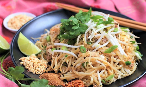 Rich Vegetarian Pad Thai Bowl