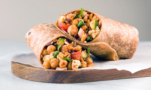 Toasted Mediterranean Wrap Plate